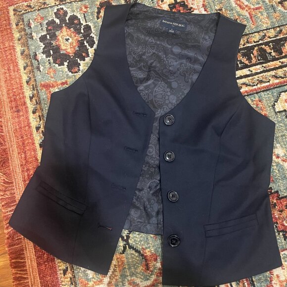 Black Banana Republic Suit Vest - Picture 2 of 4